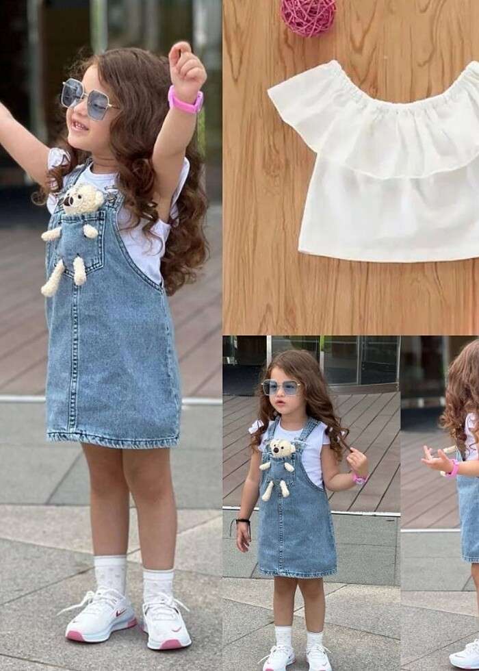 Ayıcıklı slopet ve gömlek  - Görsel 3