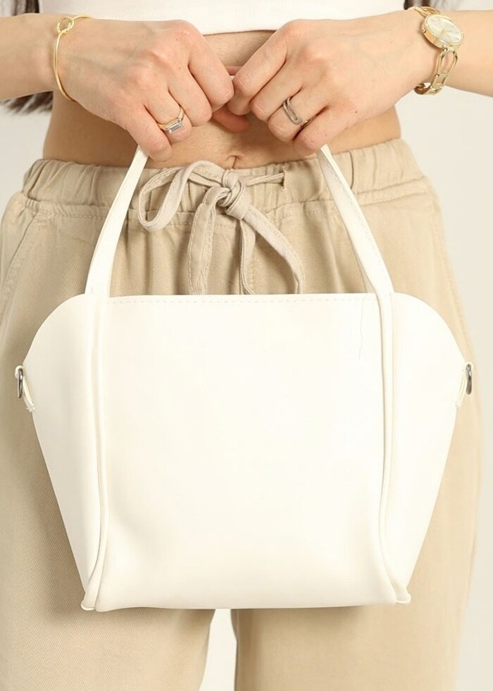 Tokalı deri omuz çantası  - Görsel 4