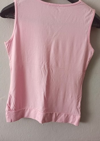 m Beden pembe Renk Pembe V Yaka Kolsuz Mini Atlet