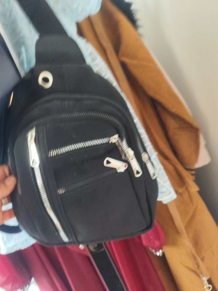 Fermuarlı Siyah Kadın Deri Sırt Çantası - Görsel 2