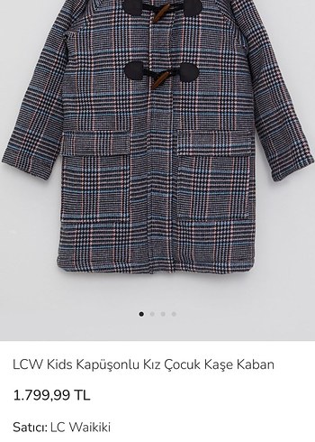 lcw japsonlu kız çocuk kasa kaban 5-6 yaş - Görsel 3