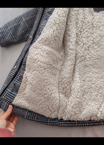 lcw japsonlu kız çocuk kasa kaban 5-6 yaş - Görsel 5