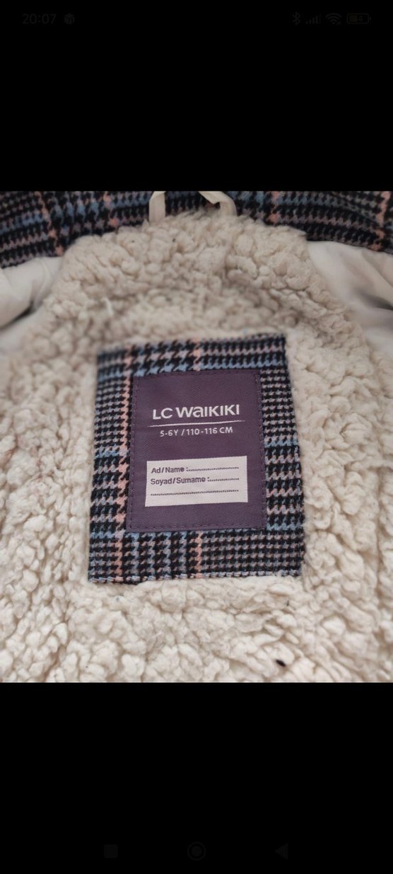 lcw japsonlu kız çocuk kasa kaban 5-6 yaş - Görsel 4