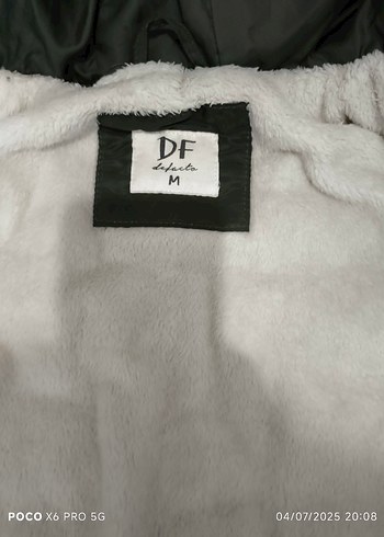 Kürklü Kadın Kış Montu haki DeFacto - Görsel 5