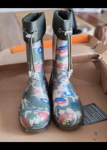 Çocuk Kamuflaj Desenli Lastik Bot 32/33numara - Görsel 4