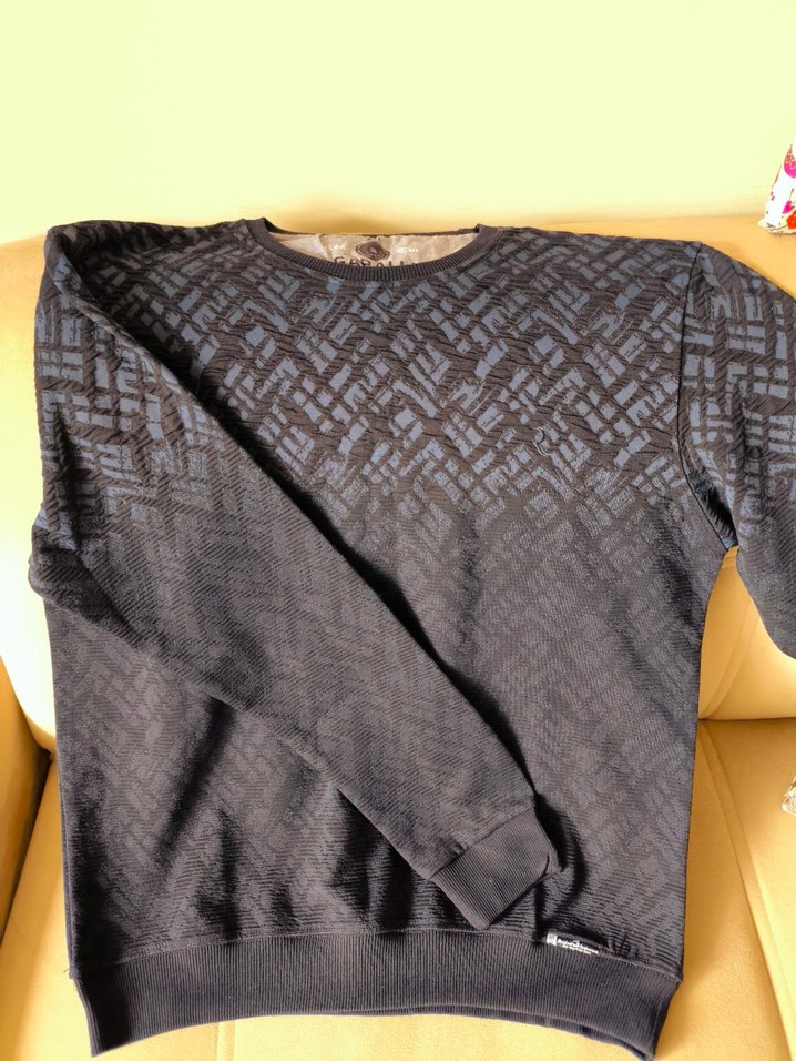 Erkek  Bisiklet Yaka Triko Sweatshirt - Görsel 2