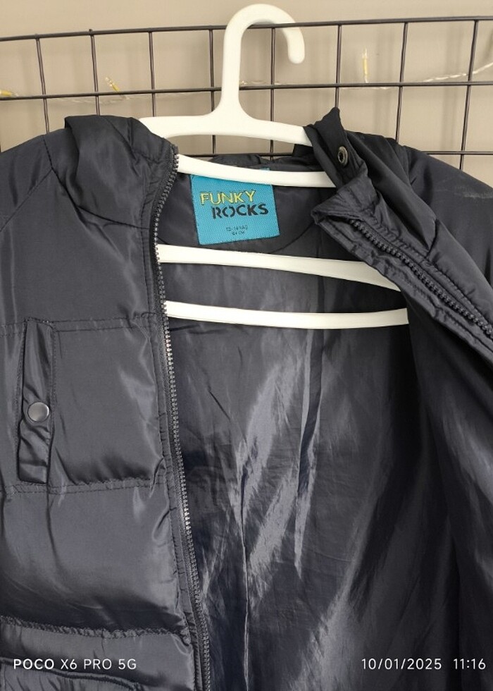 Larcivert şişme mont 13 14 yas - Görsel 4