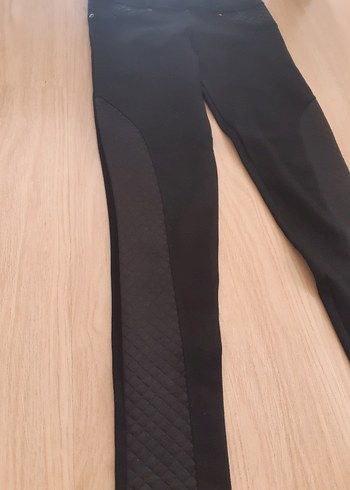 Siyah Kadın Tayt Elastik Bel - Görsel 2