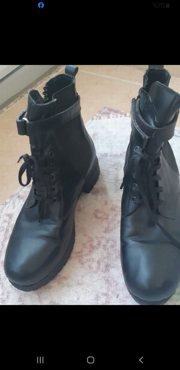 %100 deri Siyah Kadın Bot - Görsel 5