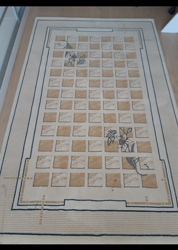 Bej Renkli Soyut Desenli Halı - Görsel 2