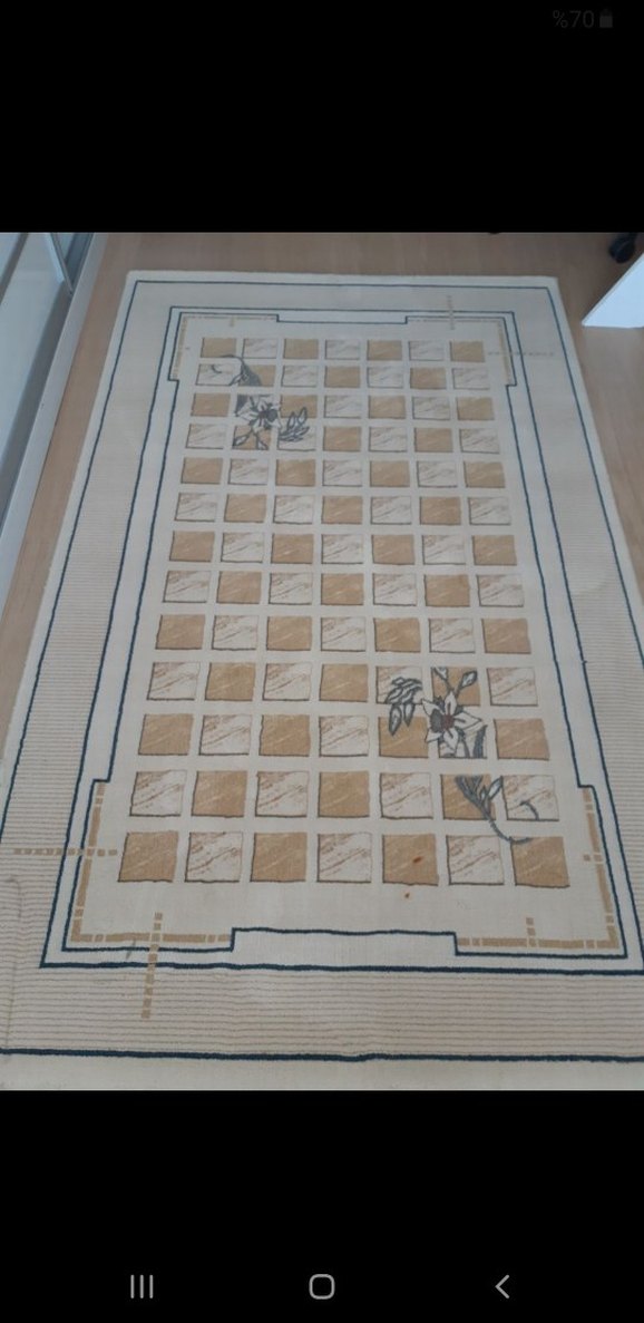 Bej Renkli Soyut Desenli Halı - Görsel 2