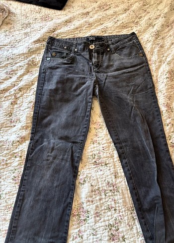 American Vintage Gotik Y2k Vintage Fermuar & Patch Cep Detaylı Jean
