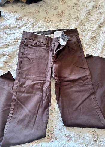 38 Beden kahverengi Renk Y2k Kahverengi Vintage Pantolon