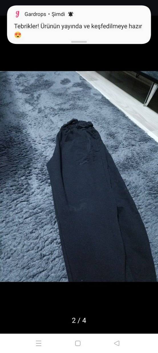 Siyah Rahat Kadın Eşofman Altı - Görsel 2