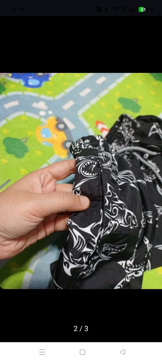 Siyah Bağcıklı Erkek Deniz Şortu - Görsel 2