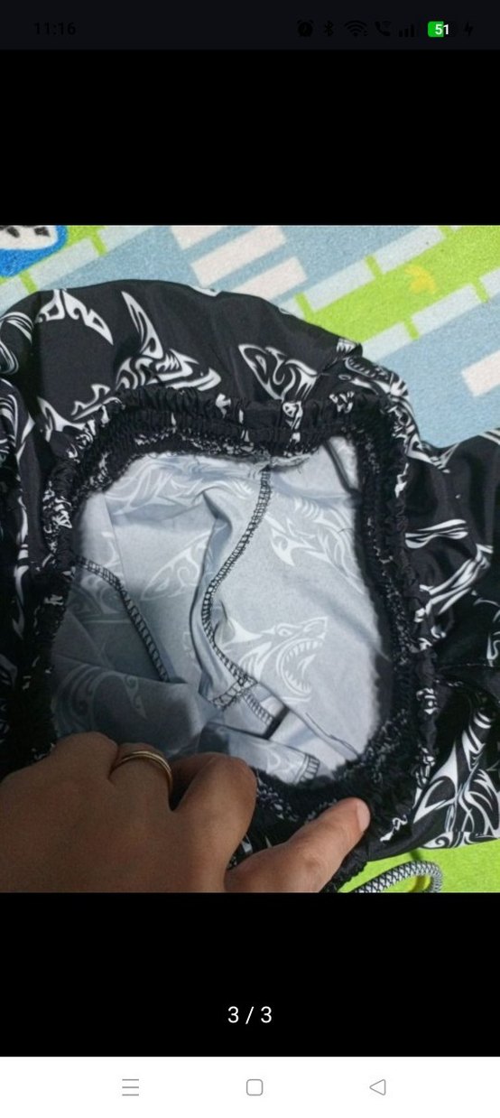 Siyah Bağcıklı Erkek Deniz Şortu - Görsel 3