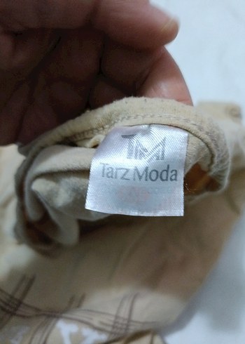 Kız Çocuk Bej Kısa Kollu Baskılı Keten Tişört - Görsel 2