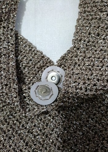 Bej Örgü Kadın Çanta Zincir Saplı - Görsel 3