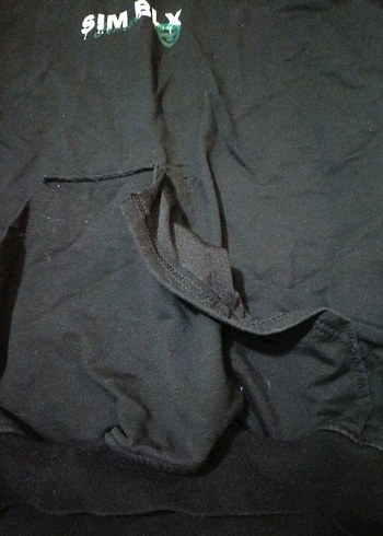 Siyah Kapüşonlu Fermuarlı çocuk Sweatshirt - Görsel 2