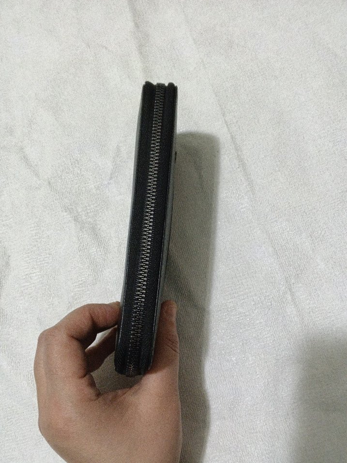 Siyah Deri Fermuarlı Kadın Cüzdanı - Görsel 2