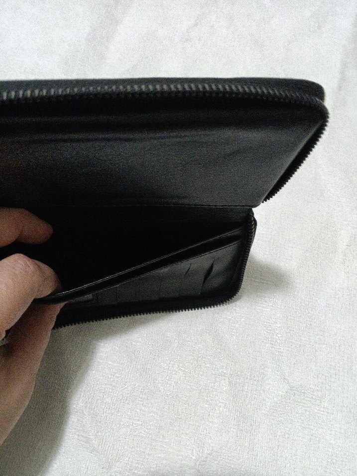 Siyah Deri Fermuarlı Kadın Cüzdanı - Görsel 4