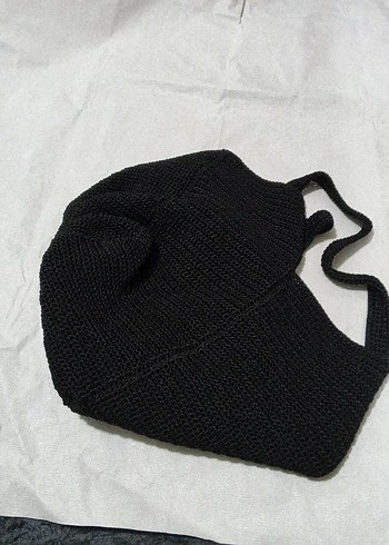 Siyah Örgü Kadın Çanta - Görsel 4