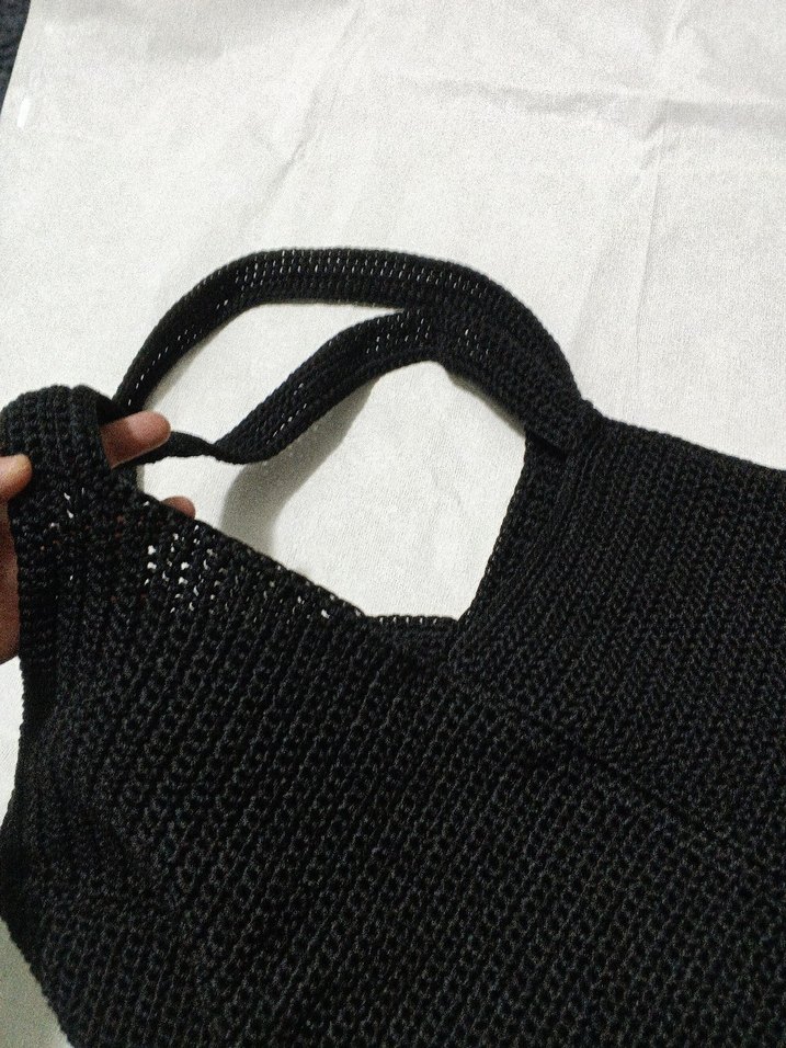 Siyah Örgü Kadın Çanta - Görsel 2