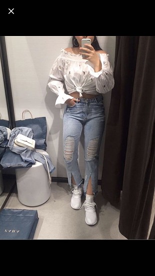 36 Beden mavi Renk Zara jean