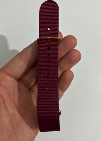 Bordo Minimalist Erkek Saat Kayışı - Görsel 3