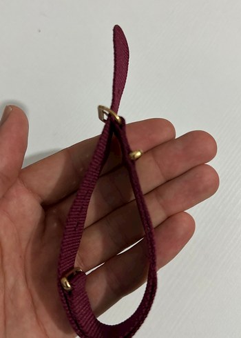 Bordo Minimalist Erkek Saat Kayışı - Görsel 2