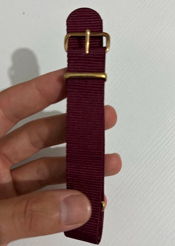 Bordo Minimalist Erkek Saat Kayışı - Görsel 4