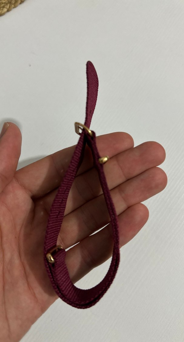 Bordo Minimalist Erkek Saat Kayışı - Görsel 2