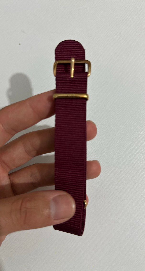 Bordo Minimalist Erkek Saat Kayışı - Görsel 4