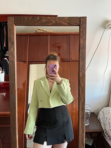 m Beden Yeşil blazer ceket