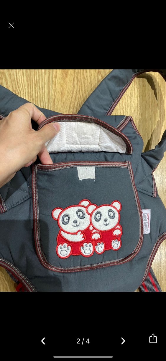 Gri Bebek Taşıyıcı Kanguru ana kucağı - Görsel 2