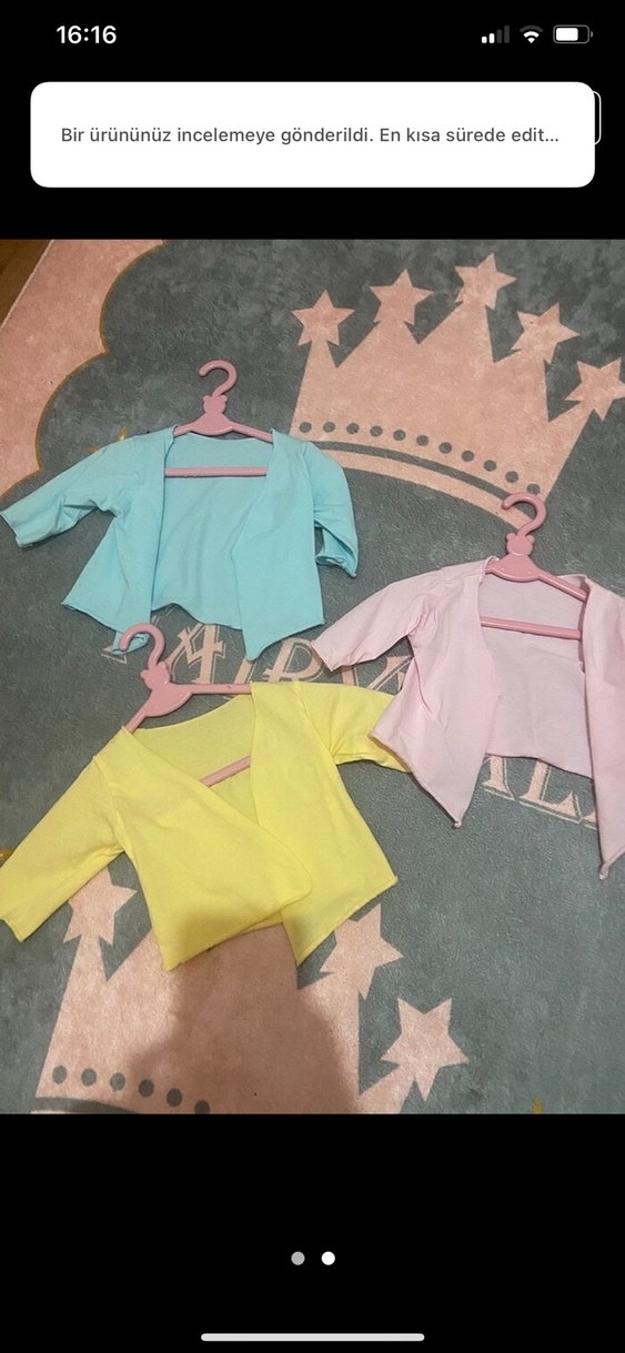 Kız Çocuk Pastel Uzun Kollu Bolero 3 lü - Görsel 2