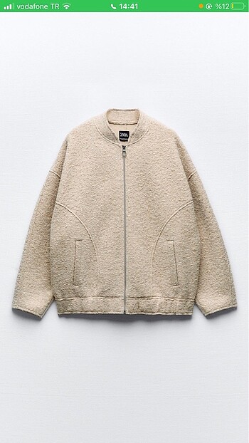 Zara krem bomber ceket
