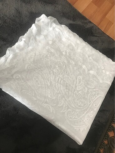 Beden beyaz Renk Tül masa örtüsü kare