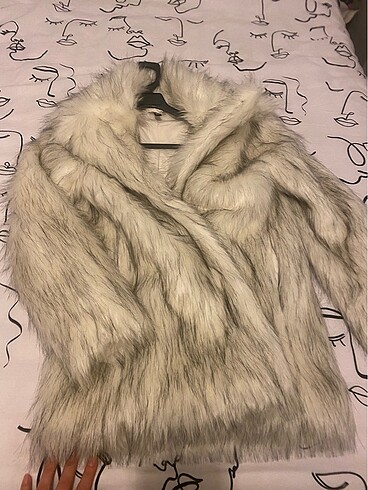 H&M Kadın peluş kurklı kaban