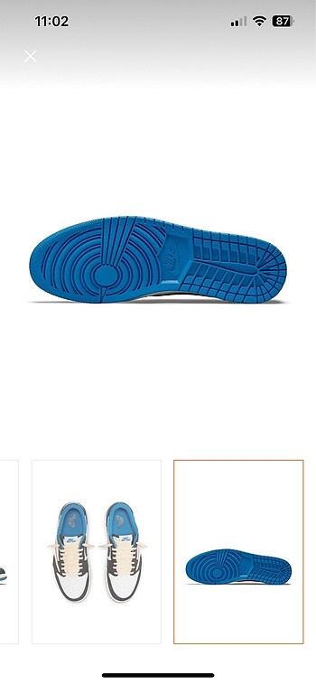 43 Beden mavi Renk Nike Air Jordan 1 low