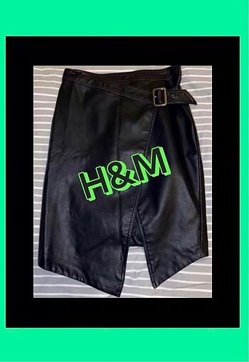 H&M H&M Deri Etek Siyah 34-XS