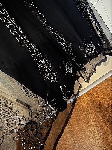 Taş işlemeli abiye elbise - Görsel 5