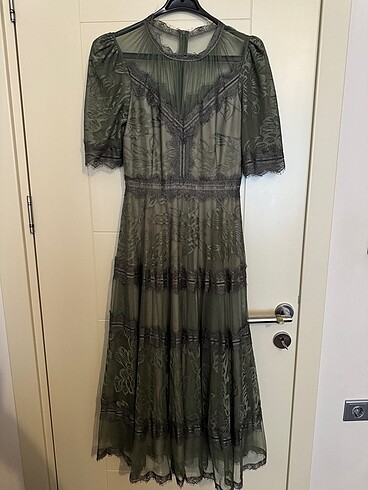 Dantel detaylı elbise - Görsel 5