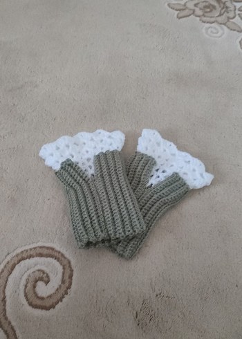 Gri Örgü Kadın Eldiveni - Görsel 2