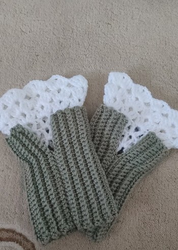 Gri Örgü Kadın Eldiveni - Görsel 3