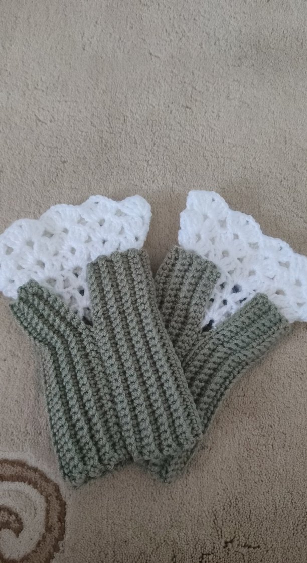 Gri Örgü Kadın Eldiveni - Görsel 3