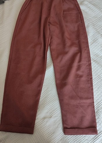 Kadın Kahverengi Pilili Kumaş Pantolon