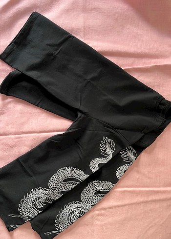 Gotik İspanyol kol ejderha desenli oversize sweatshirt