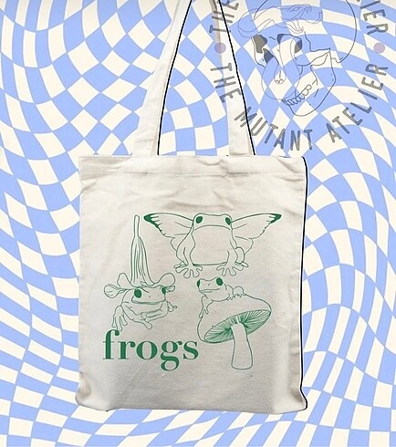 Frogs tote bag