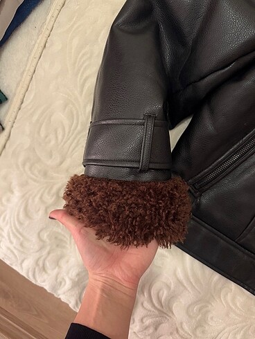 m Beden H&M KÜRKLÜ DERİ CEKET
